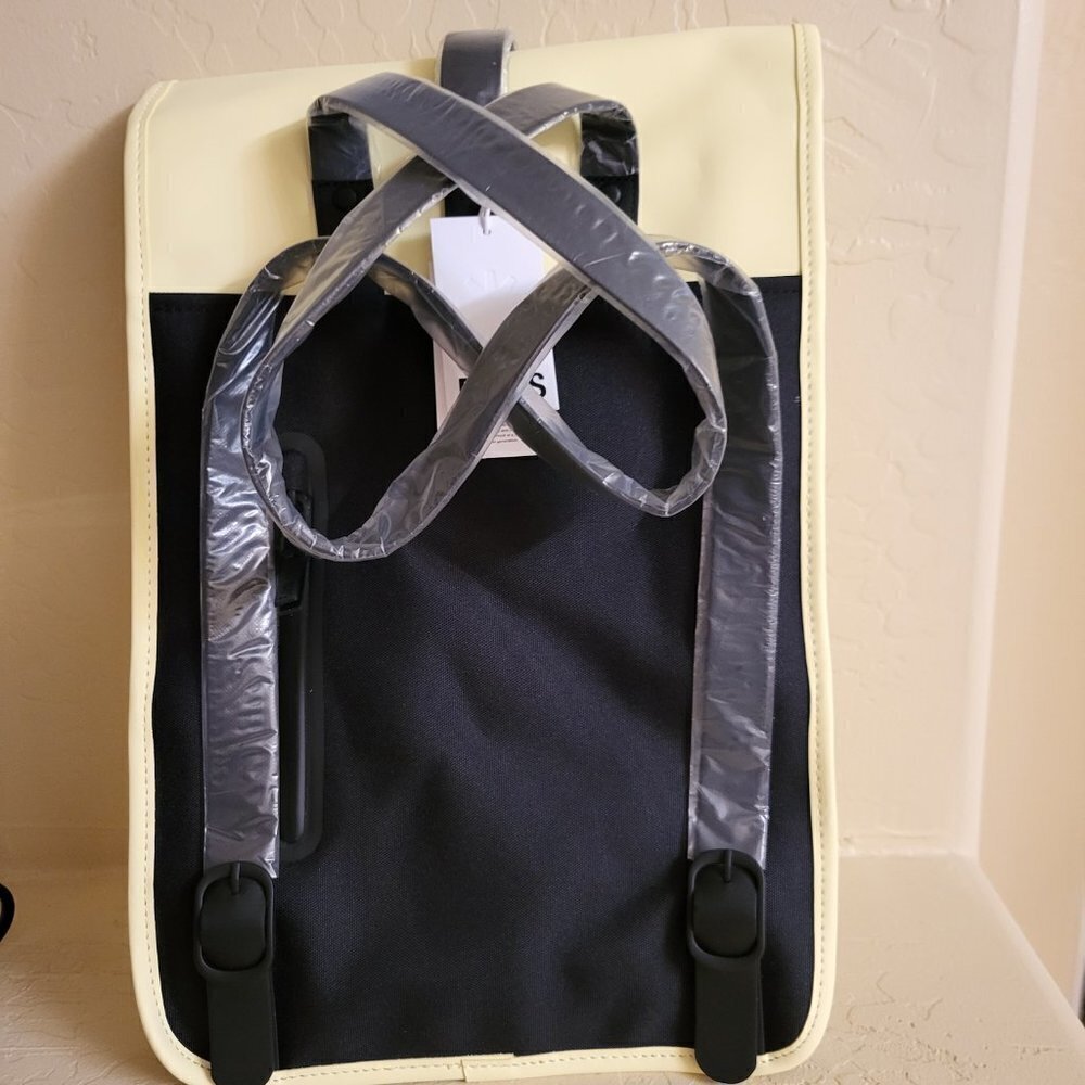 RAINS BACKPACK MINI Color: Straw (yellow) NWT Unisex - Picture 3 of 10